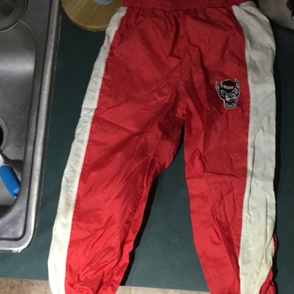 NC State pants with Wolfpack logo